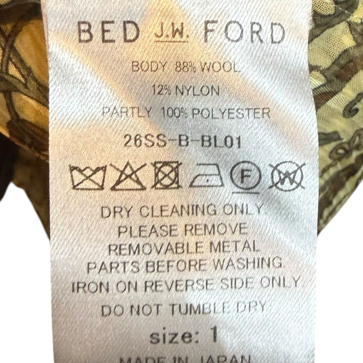 BED J．W． FORD 26SSチェックシャツ26SS-B-BL01 古着・中古-7枚目のアイテム画像