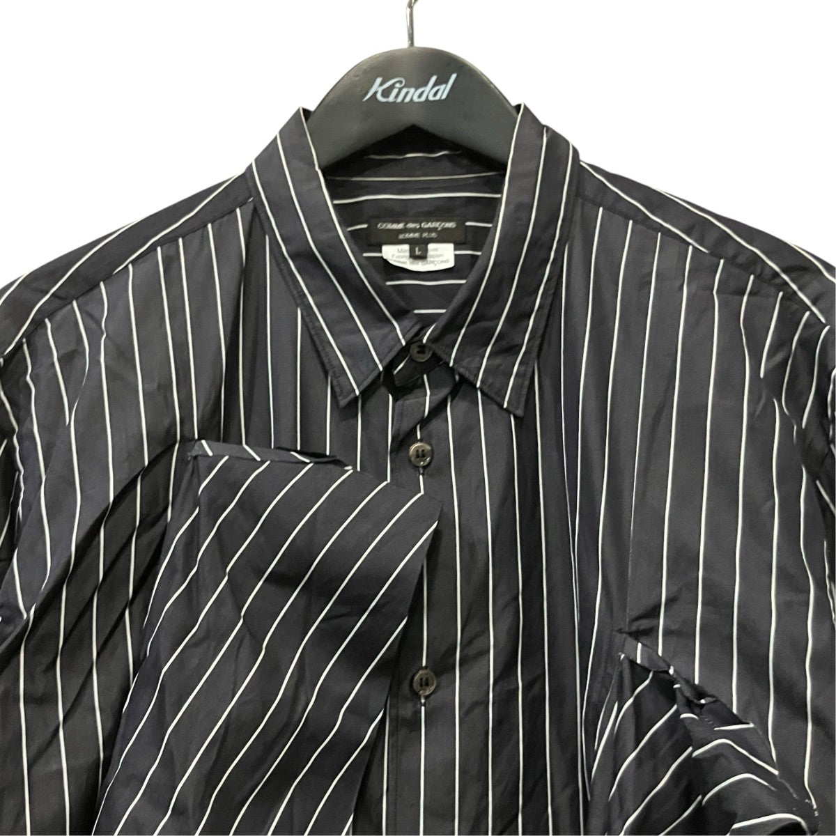 COMME des GARCONS HOMME PLUS ストライプシャツ 古着・中古-3枚目のアイテム画像