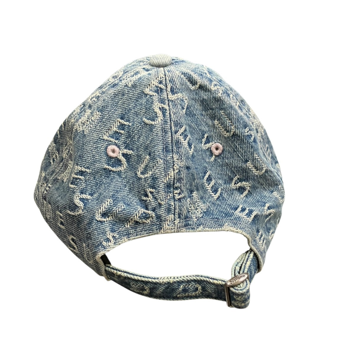 Supreme Warp Jacquard Logos Denim 6-Panelデニムキャップ 古着・中古-4枚目のアイテム画像