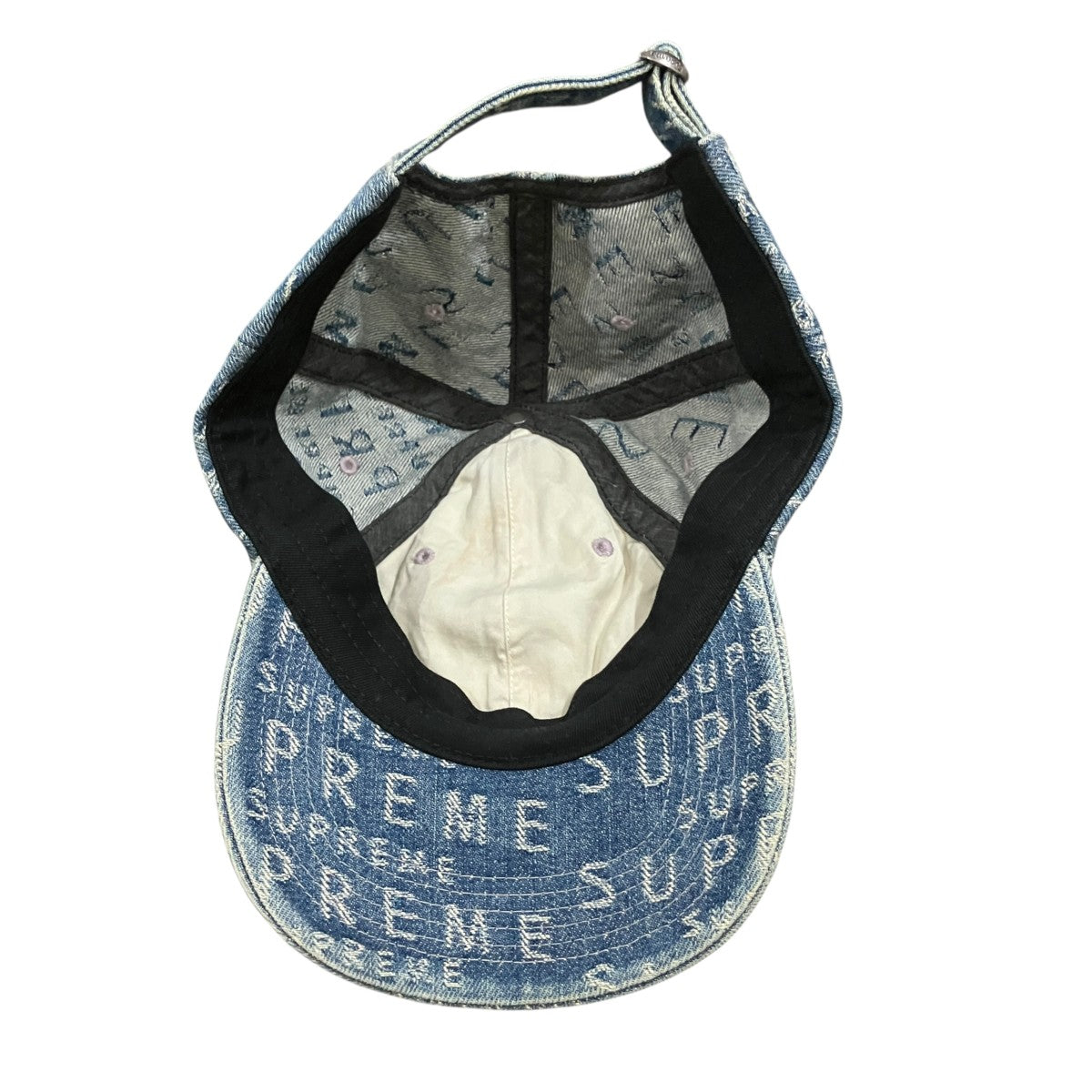 Supreme Warp Jacquard Logos Denim 6-Panelデニムキャップ 古着・中古-5枚目のアイテム画像