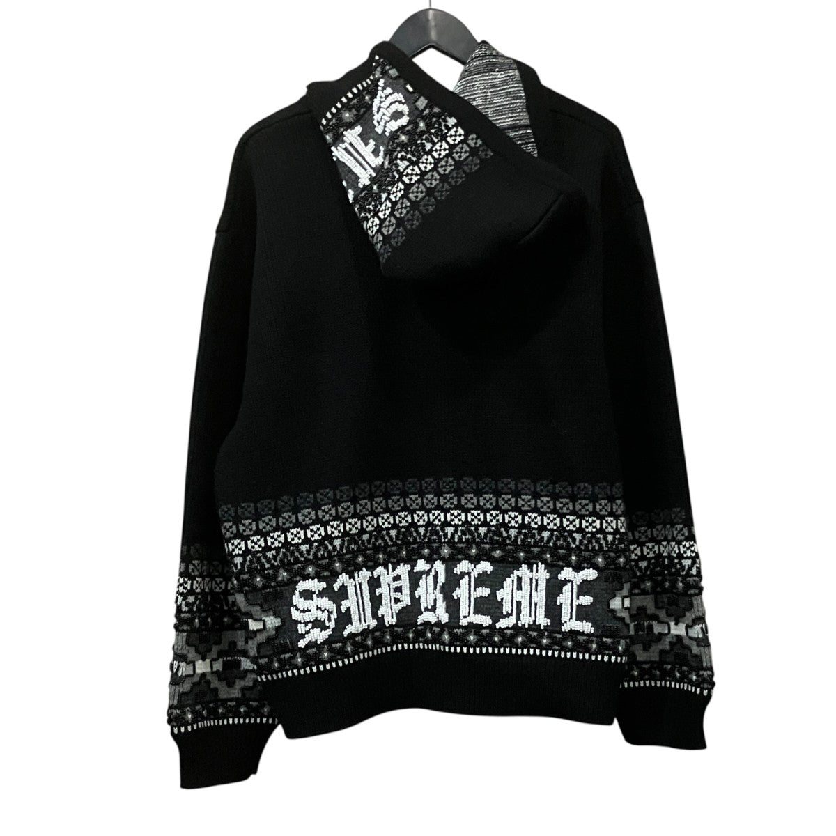 Supreme Beaded Zip Up Hooded Sweater ニットパーカー 古着・中古-2枚目のアイテム画像