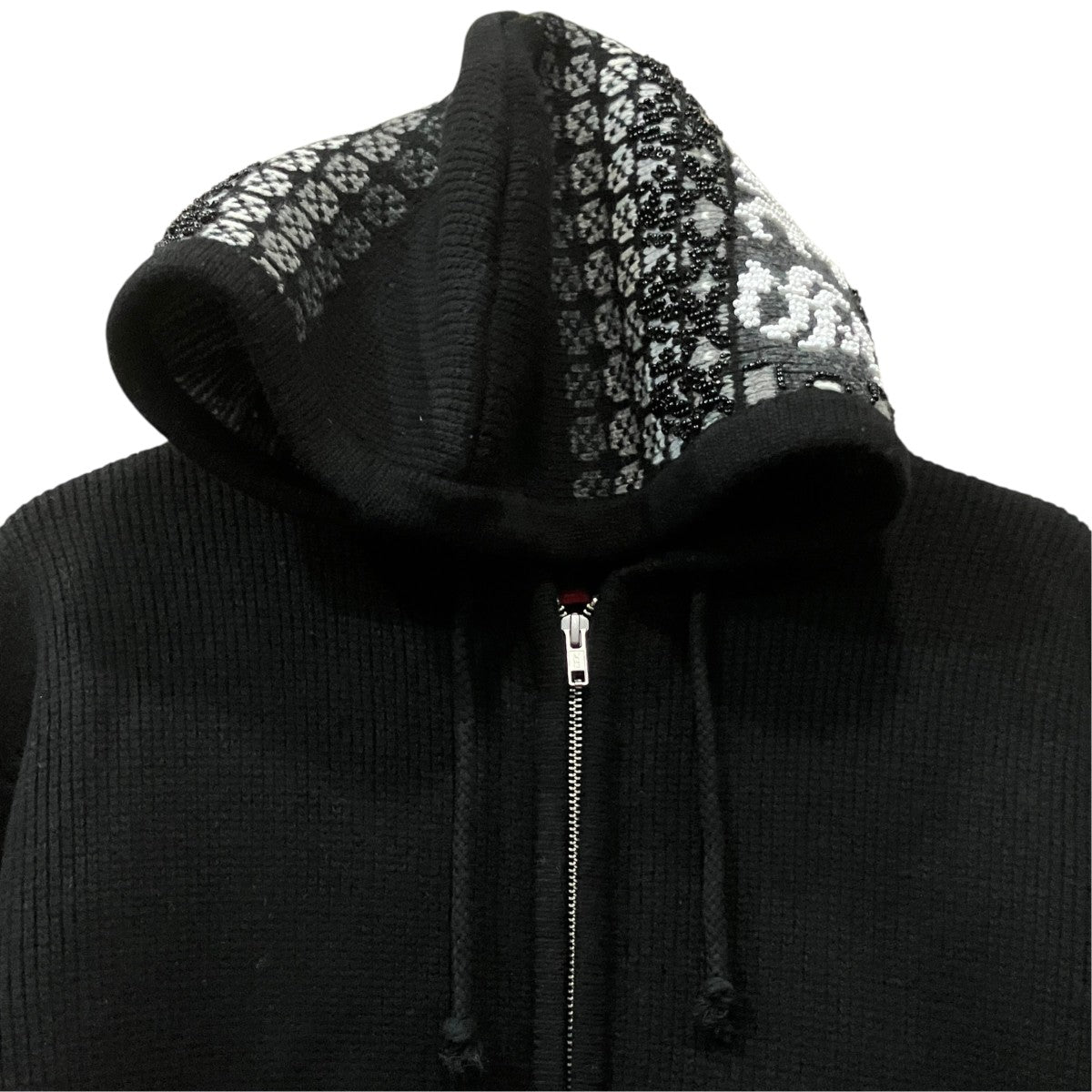 Supreme Beaded Zip Up Hooded Sweater ニットパーカー 古着・中古-3枚目のアイテム画像