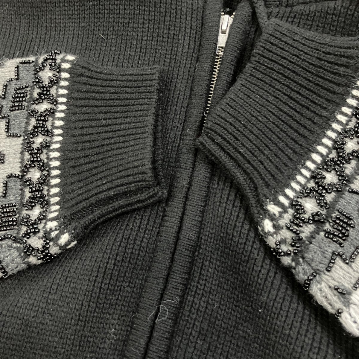 Supreme Beaded Zip Up Hooded Sweater ニットパーカー 古着・中古-4枚目のアイテム画像