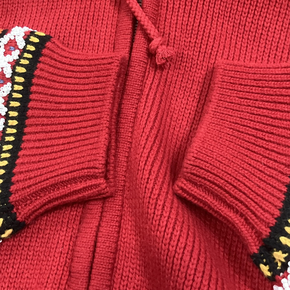 Supreme Beaded Zip Up Hooded Sweater ニットパーカー 古着・中古-4枚目のアイテム画像