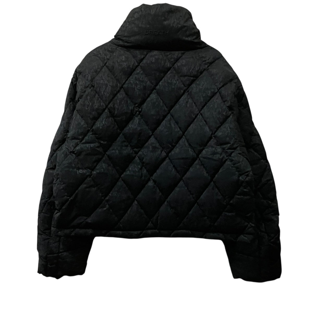 BREATH FAUX LEATHER SHINY QUILTING DOWN JACKET ダウンジャケット 古着・中古-2枚目のアイテム画像