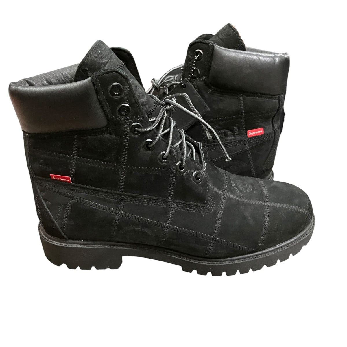 Supreme×Timberland Patchwork 6 Inch Premium Boot Black 古着・中古-4枚目のアイテム画像
