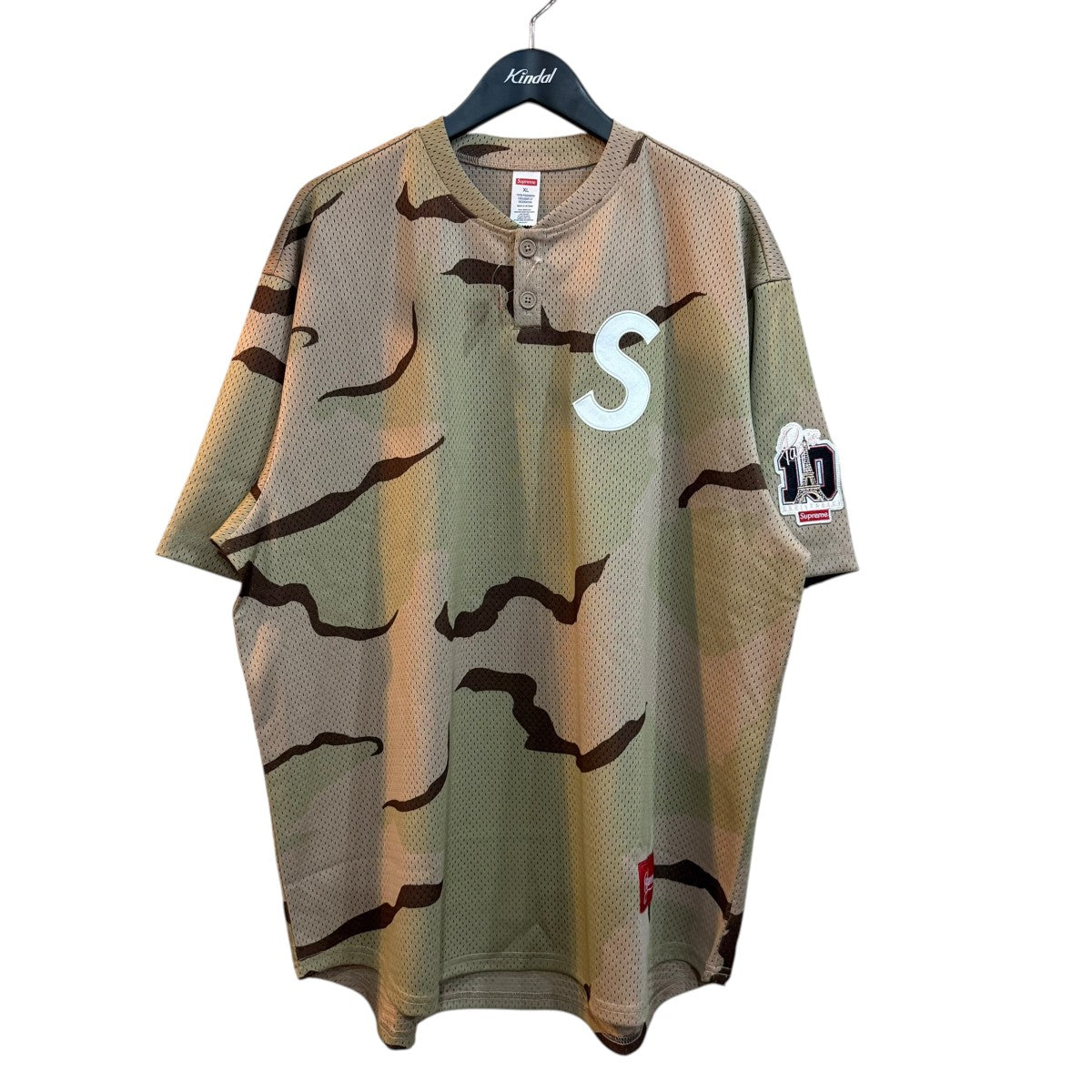 Supreme Shop S Logo Baseball Henleyベースボールシャツ 古着・中古-1枚目のアイテム画像