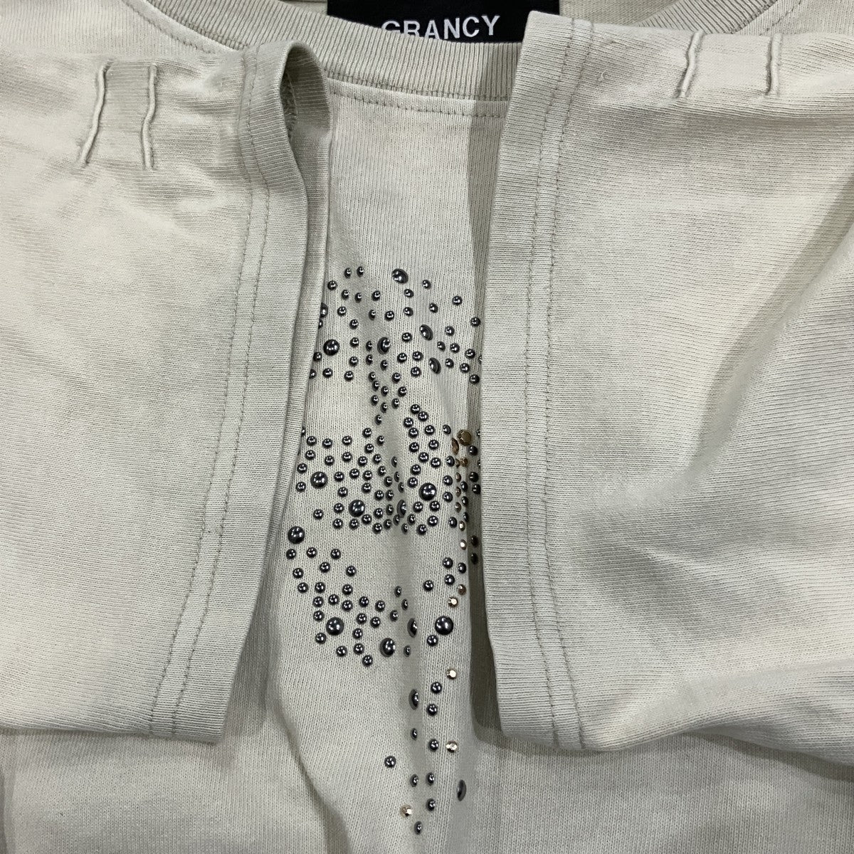 GRANCY Skull Rhinestone Design T-shirt 古着・中古-4枚目のアイテム画像