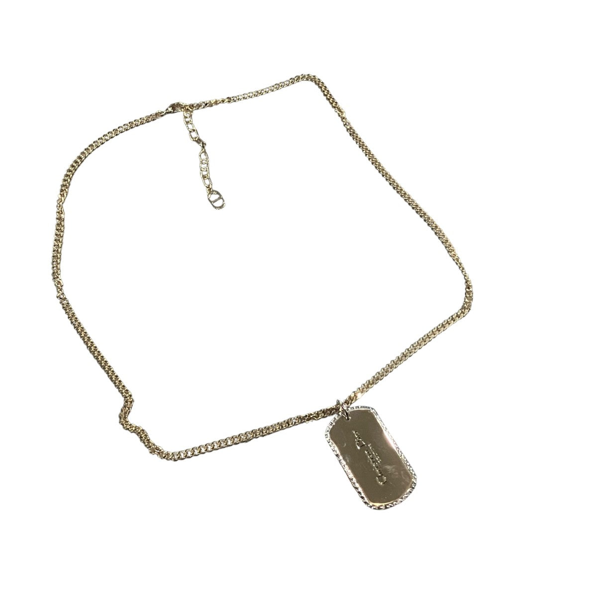 DIOR ドッグタグロゴネックレス 古着・中古-1枚目のアイテム画像