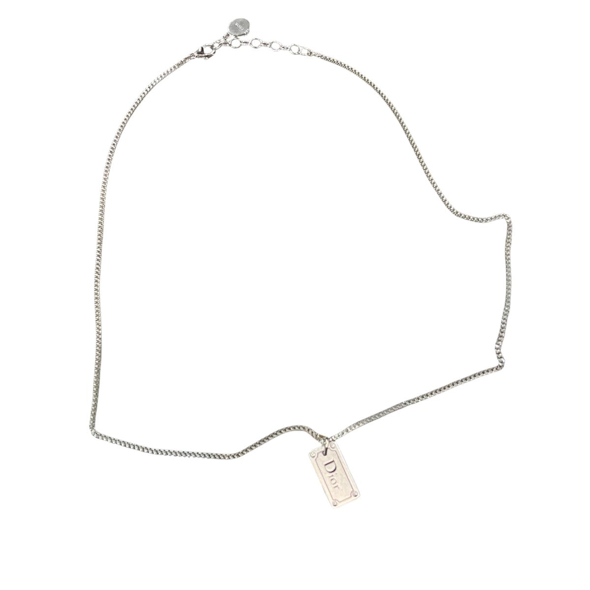 DIOR ロゴプレートネックレス 古着・中古-1枚目のアイテム画像