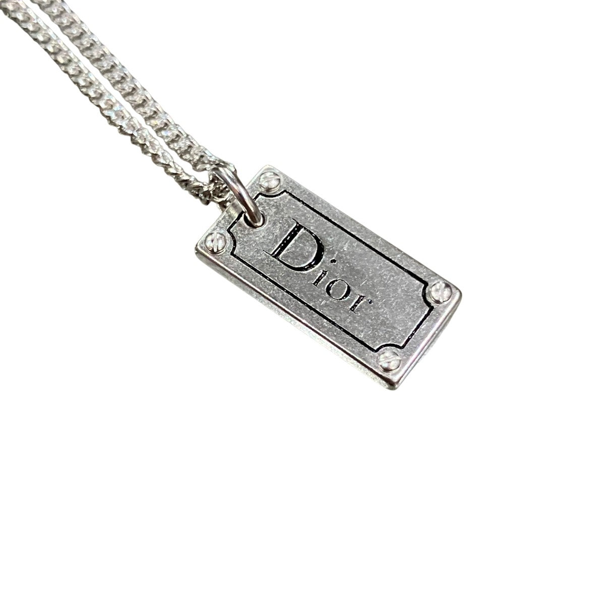 DIOR ロゴプレートネックレス 古着・中古-4枚目のアイテム画像