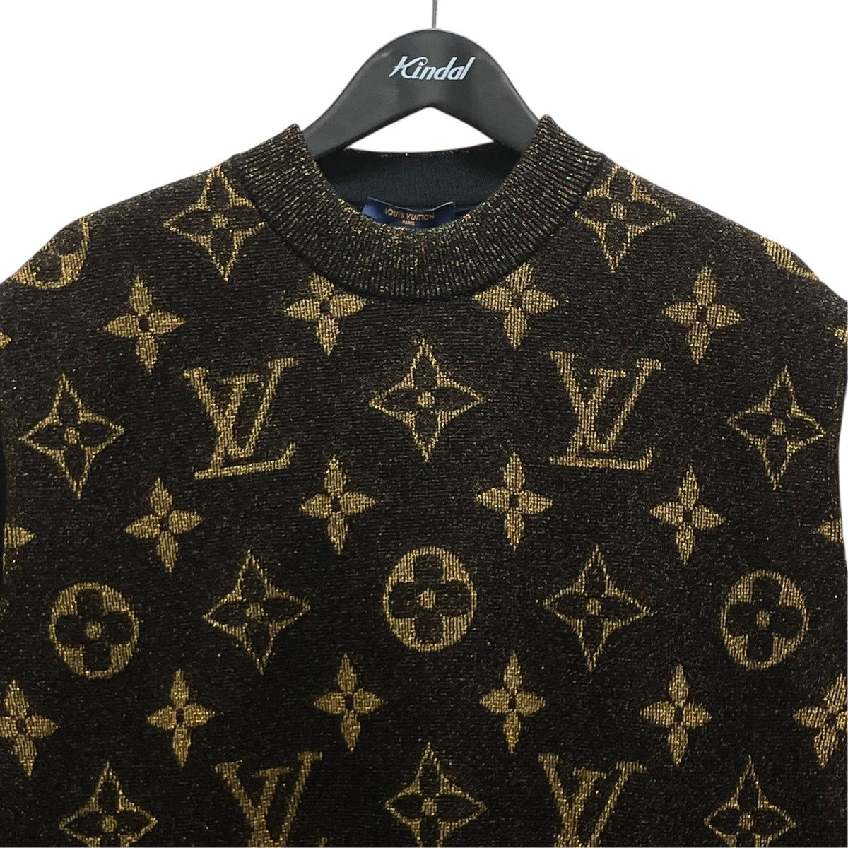 LOUIS VUITTON フード付きスリーブレスモノグラムニットベスト 古着・中古-2枚目のアイテム画像