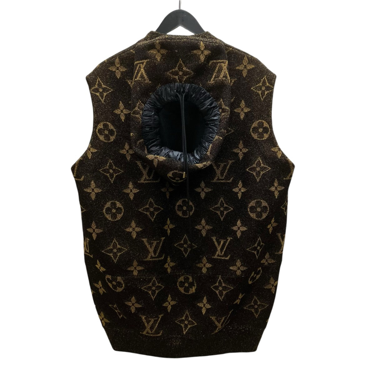 LOUIS VUITTON フード付きスリーブレスモノグラムニットベスト 古着・中古-5枚目のアイテム画像