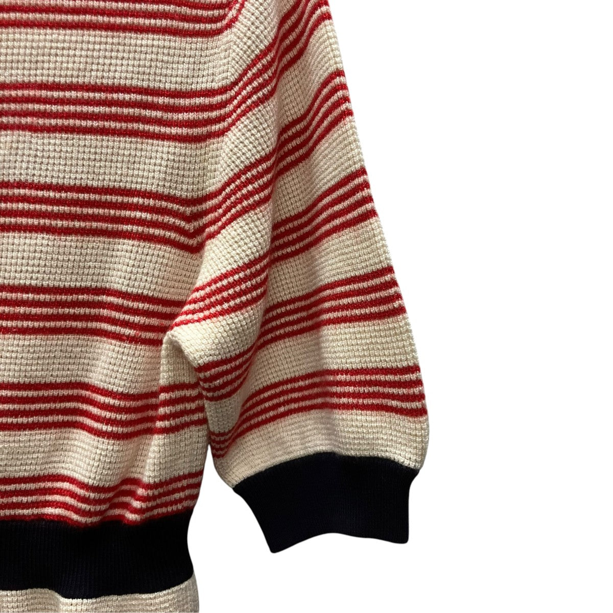 CHANEL カシミヤ混ボーダーニットワンピース 古着・中古-3枚目のアイテム画像