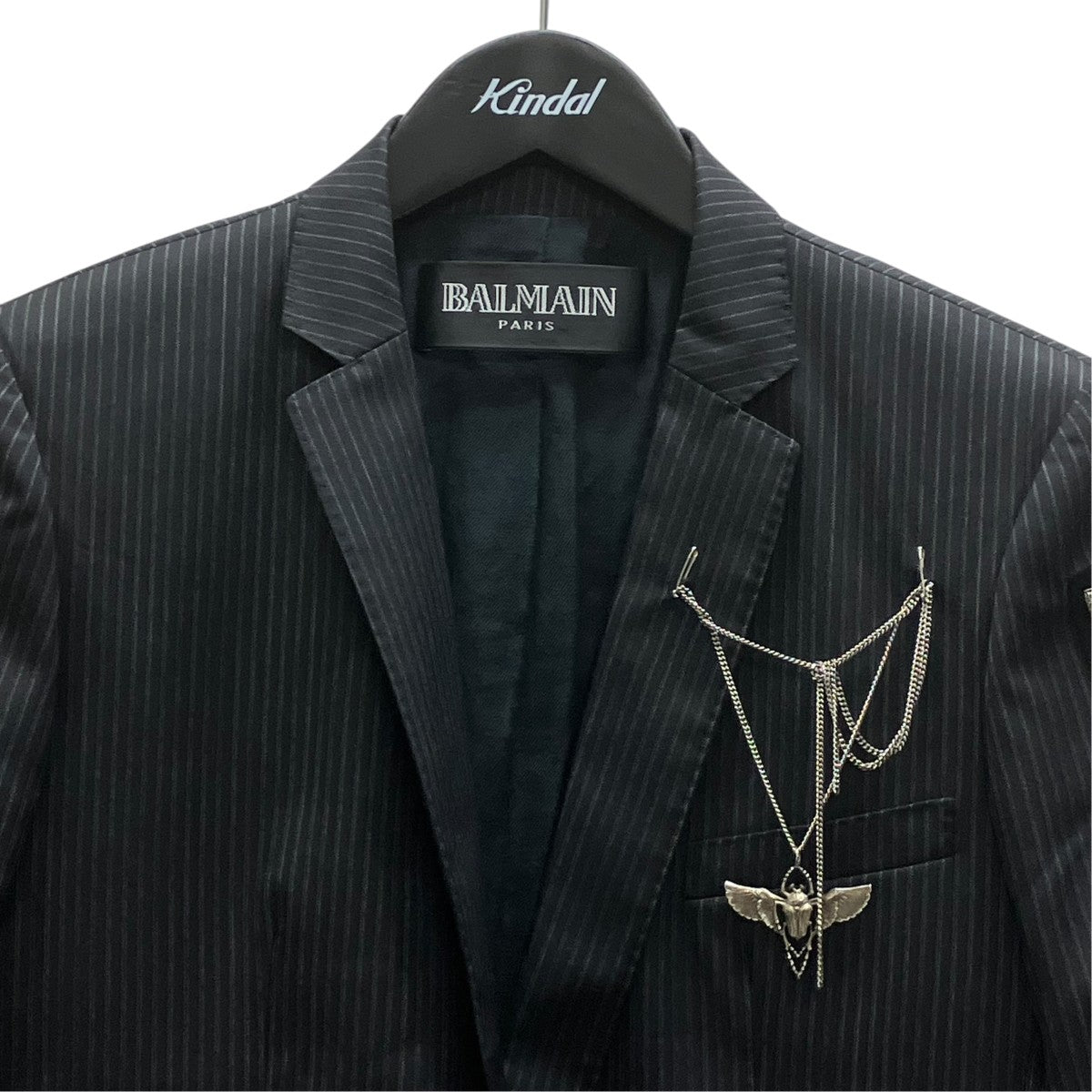 BALMAIN セーフティーピン テーラードジャケット 古着・中古-2枚目のアイテム画像