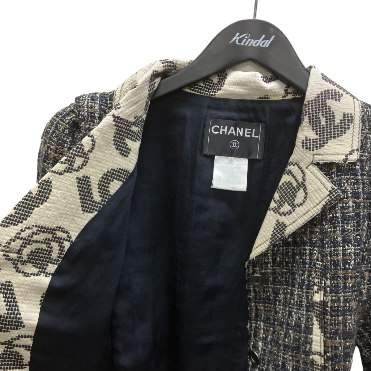 CHANEL ツイードセットアップスーツ 古着・中古-5枚目のアイテム画像