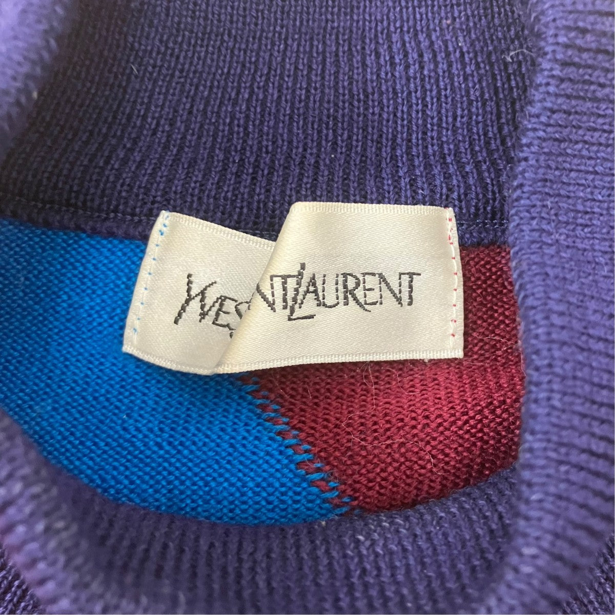 Yves Saint Laurent モックネックニット 古着・中古-4枚目のアイテム画像