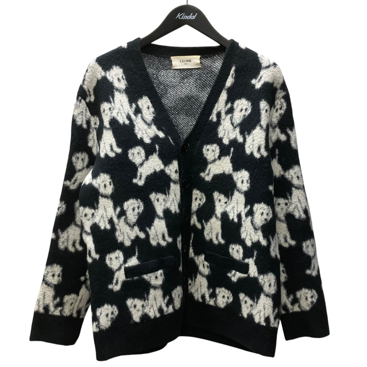 CELINE アーティストジャガードカーディガン エイミー・ドリアン 古着・中古-1枚目のアイテム画像