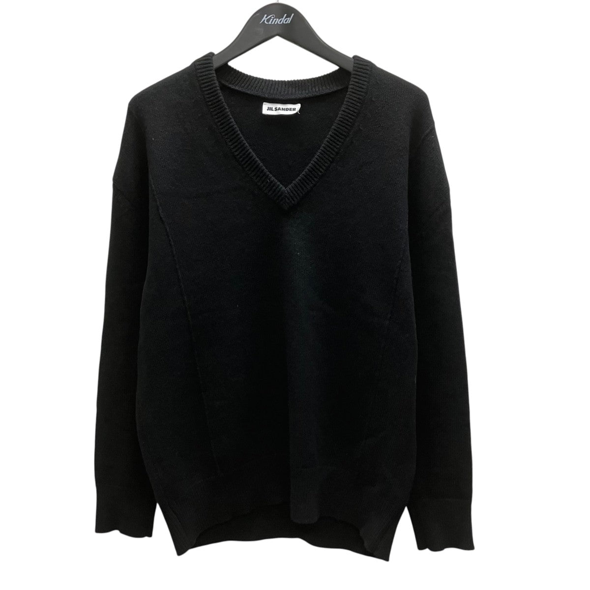 JIL SANDER カシミヤ混Vネックニット 古着・中古-1枚目のアイテム画像