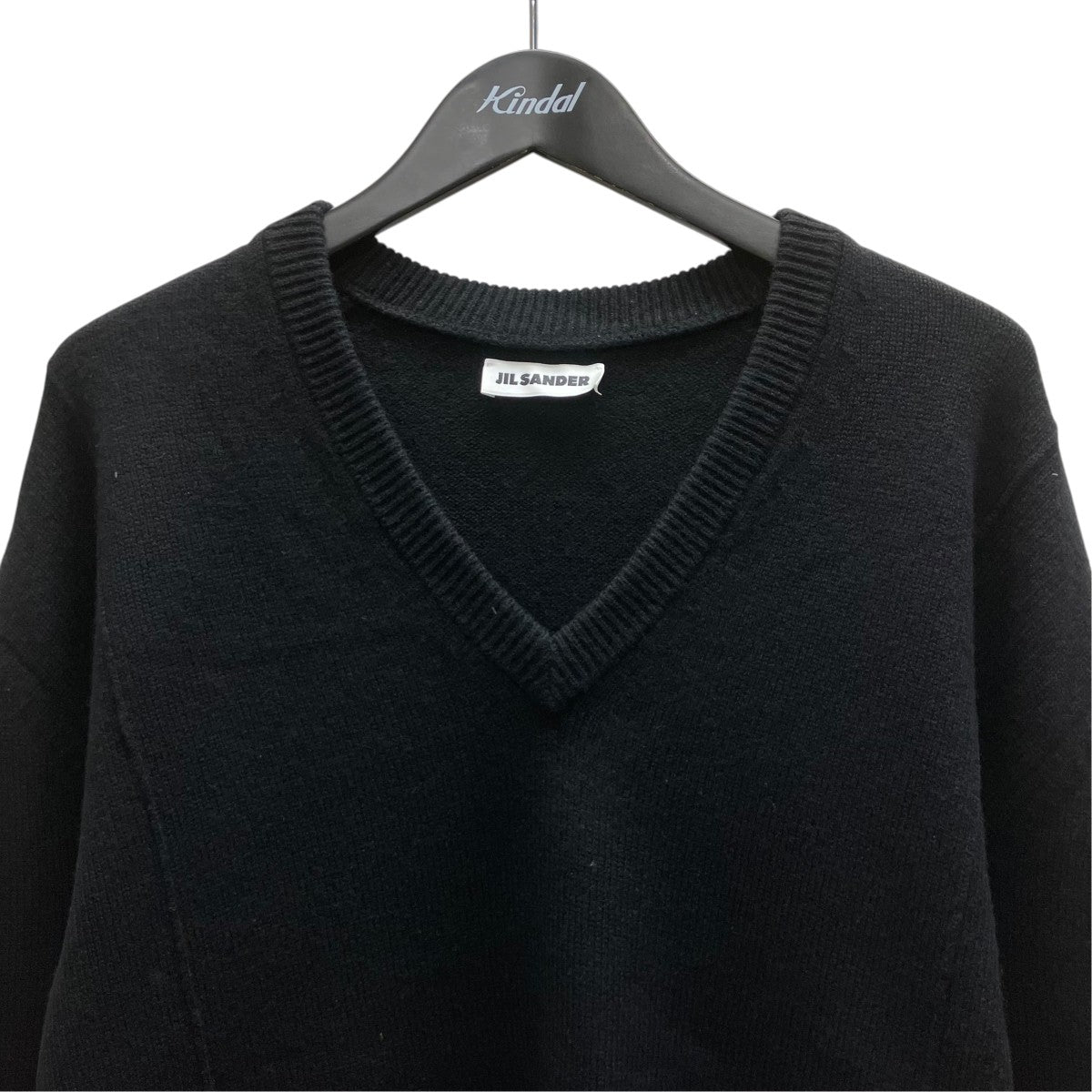 JIL SANDER カシミヤ混Vネックニット 古着・中古-3枚目のアイテム画像