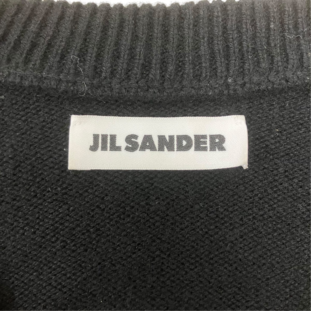 JIL SANDER カシミヤ混Vネックニット 古着・中古-4枚目のアイテム画像