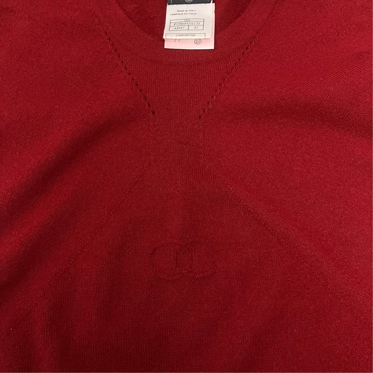 CHANEL ココマークカシミヤニット 古着・中古-6枚目のアイテム画像