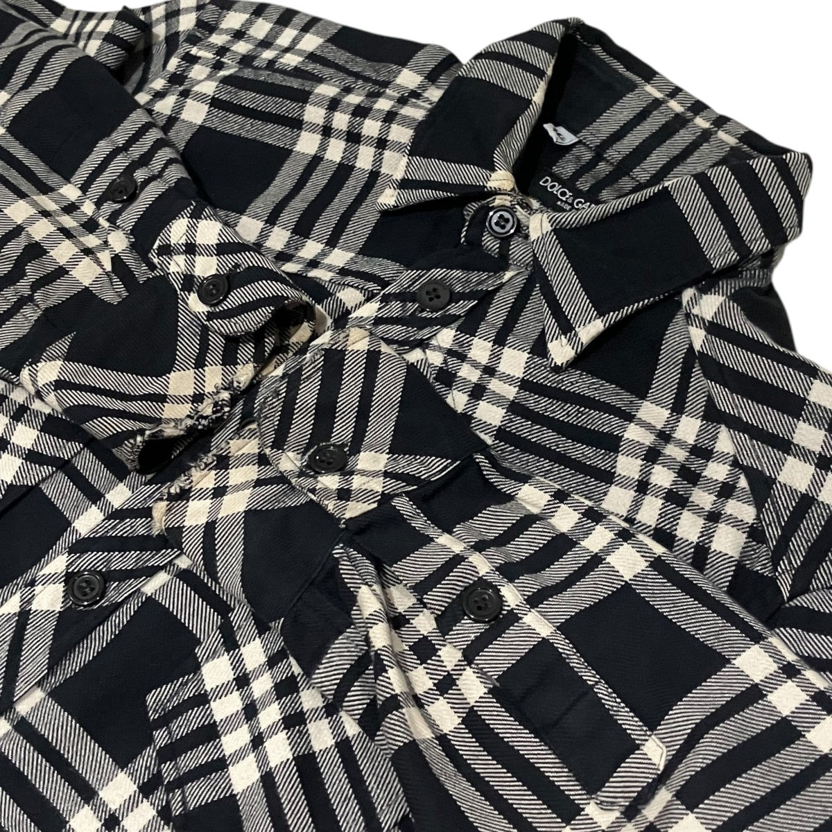 DOLCE ＆ GABBANA チェックシャツ 古着・中古-5枚目のアイテム画像