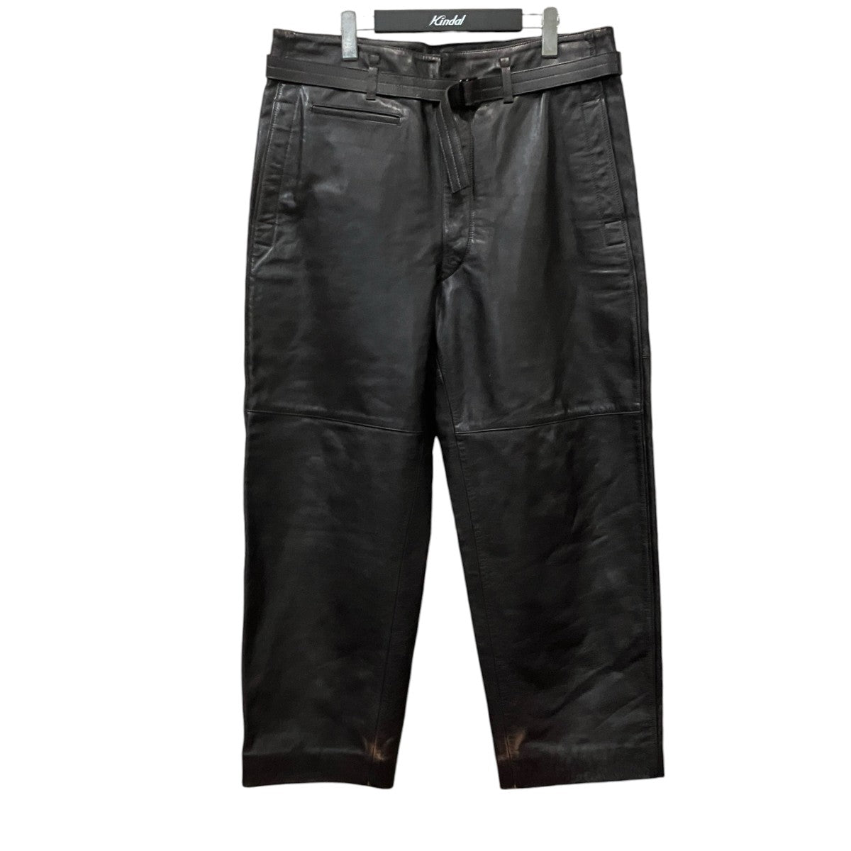 LEMAIRE ベルテッドレザーパンツ 古着・中古-1枚目のアイテム画像