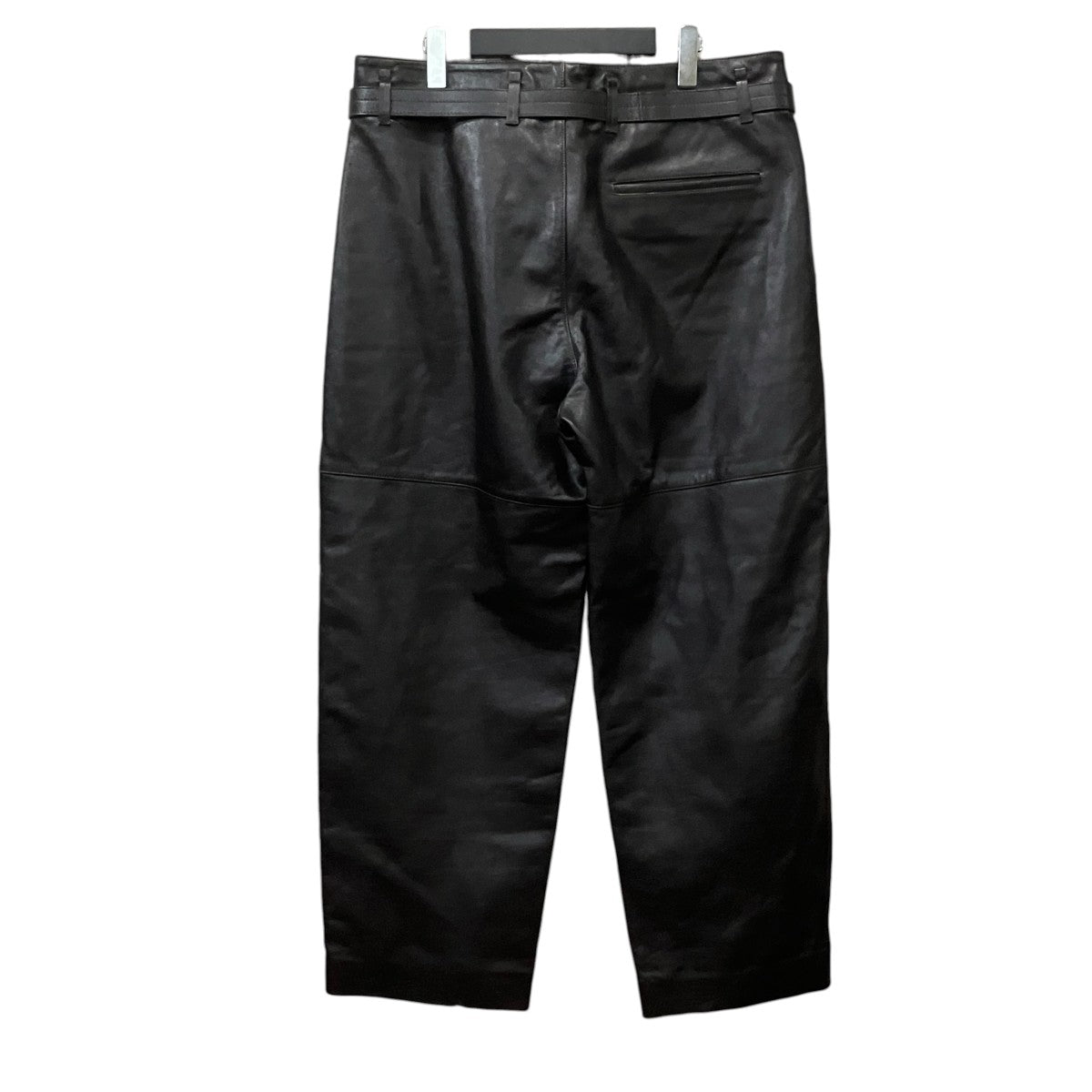 LEMAIRE ベルテッドレザーパンツ 古着・中古-2枚目のアイテム画像