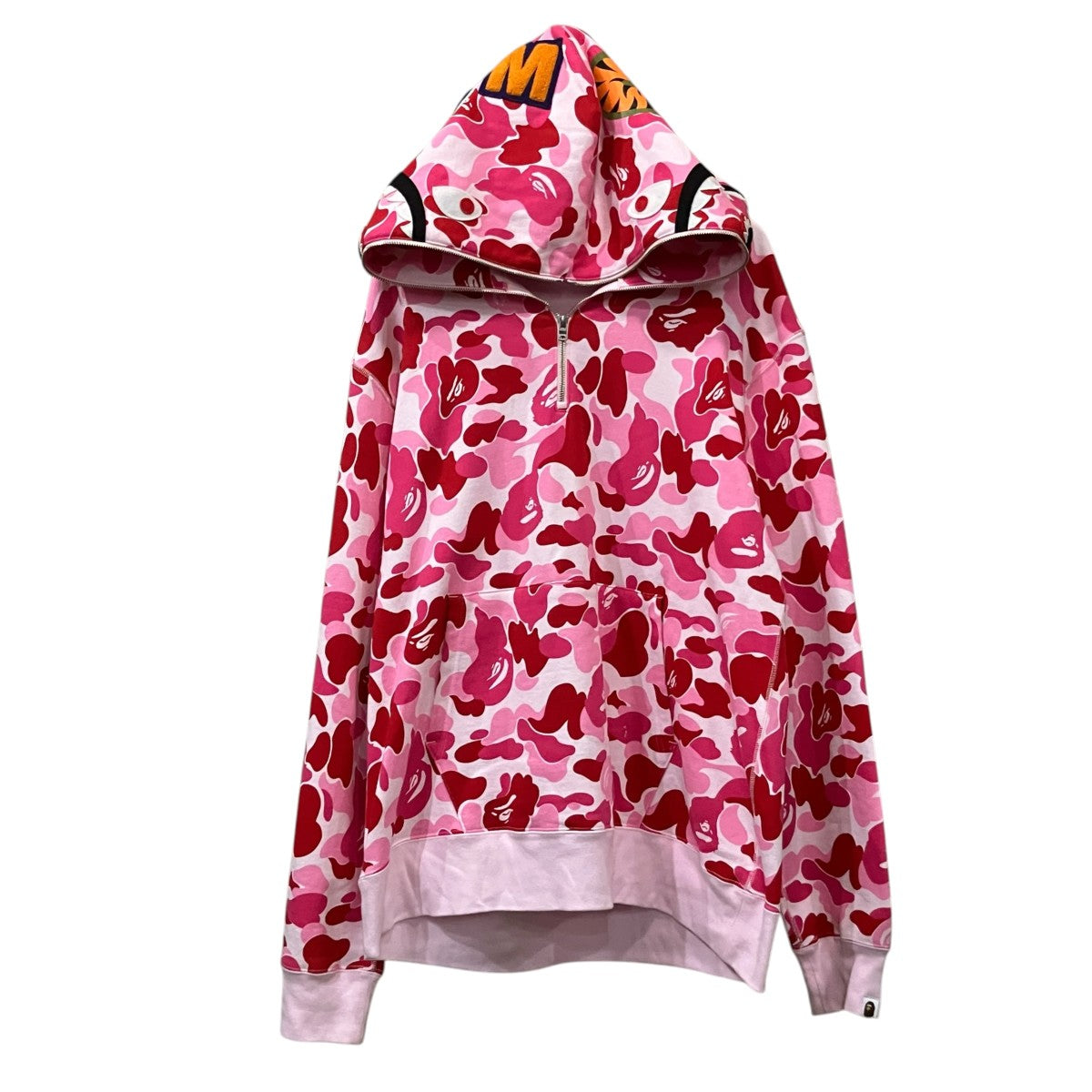 A BATHING APE シャークハーフジップパーカー 古着・中古-1枚目のアイテム画像