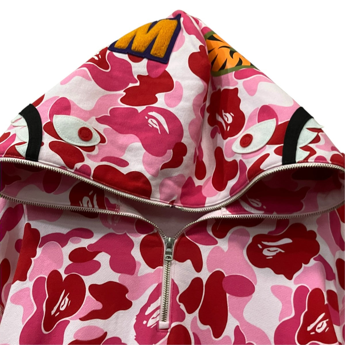 A BATHING APE シャークハーフジップパーカー 古着・中古-3枚目のアイテム画像