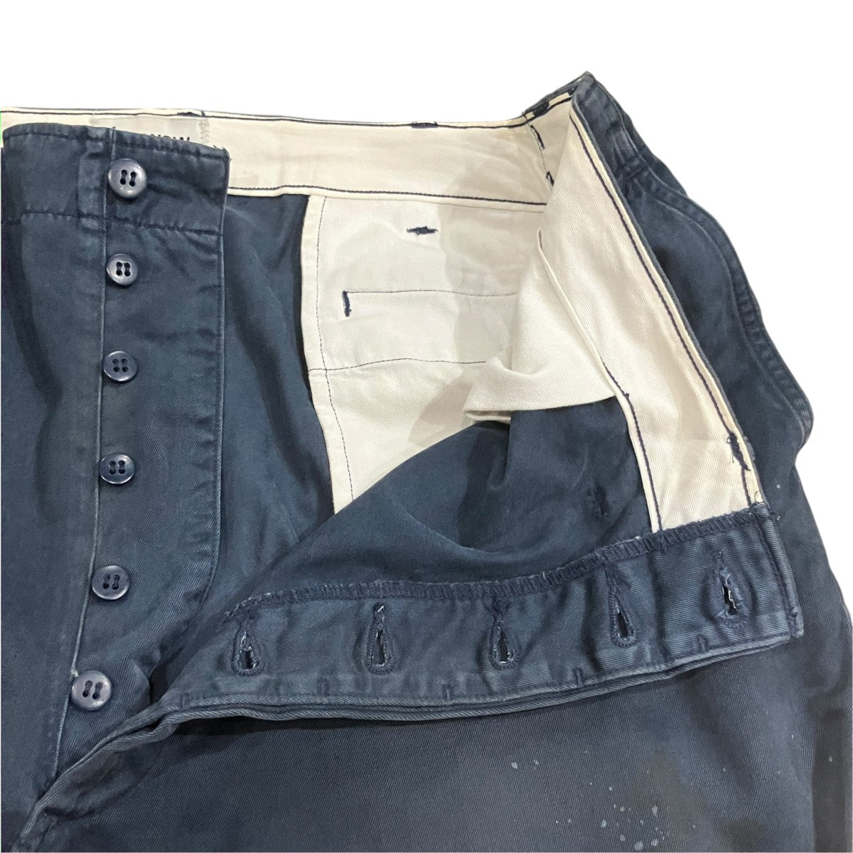 BOWWOW ｢ESSENTIAL CHINO PANTS AGED｣ ペイントワイドパンツ 古着・中古-4枚目のアイテム画像