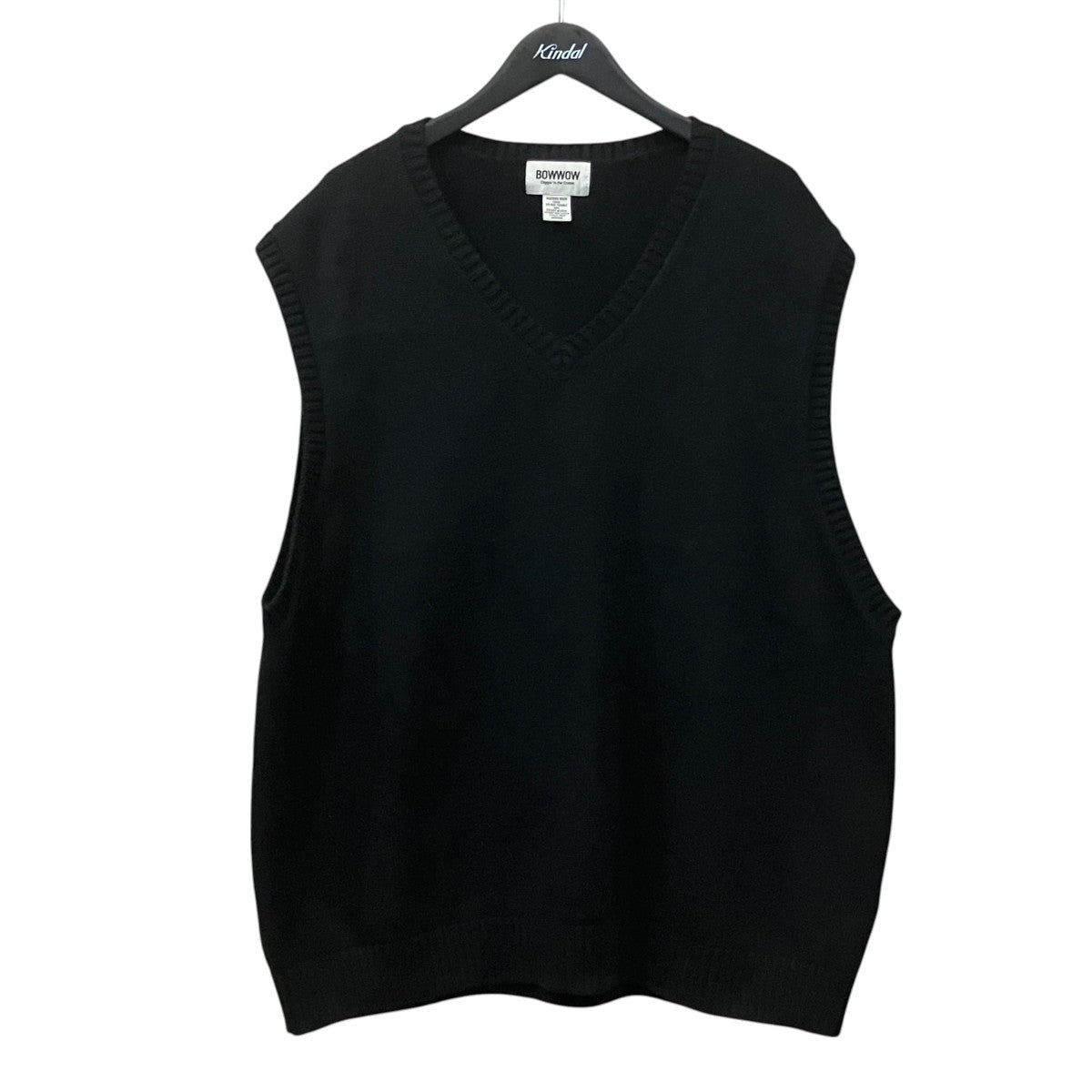 BOWWOW ｢COTTON KNIT VEST｣ Vネックニットベスト 古着・中古-1枚目のアイテム画像