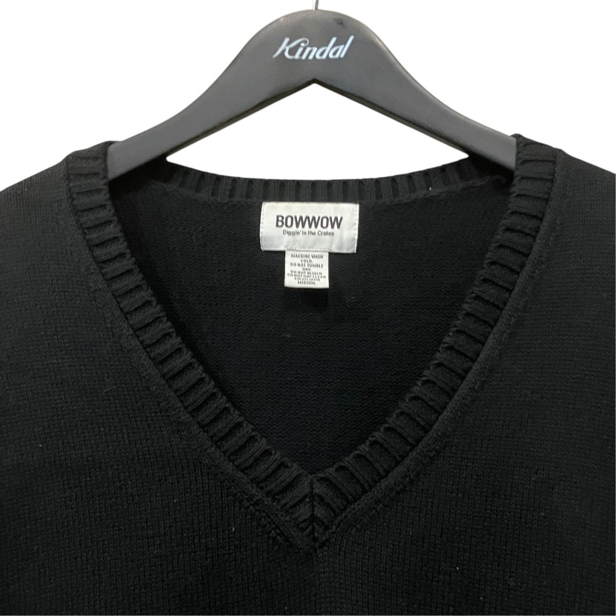 BOWWOW ｢COTTON KNIT VEST｣ Vネックニットベスト 古着・中古-3枚目のアイテム画像