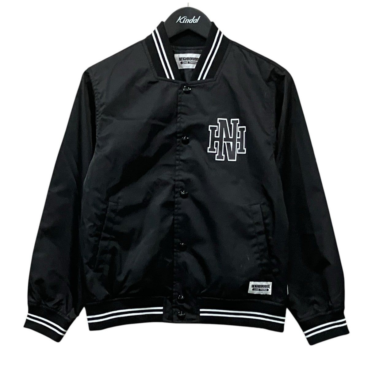 NEIGHBORHOOD Baseball Jacket Charcoal スタジャン 古着・中古-1枚目のアイテム画像