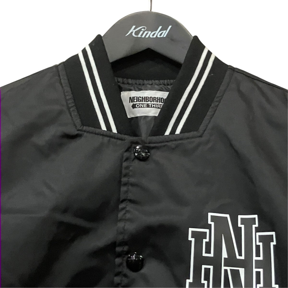 NEIGHBORHOOD Baseball Jacket Charcoal スタジャン 古着・中古-3枚目のアイテム画像