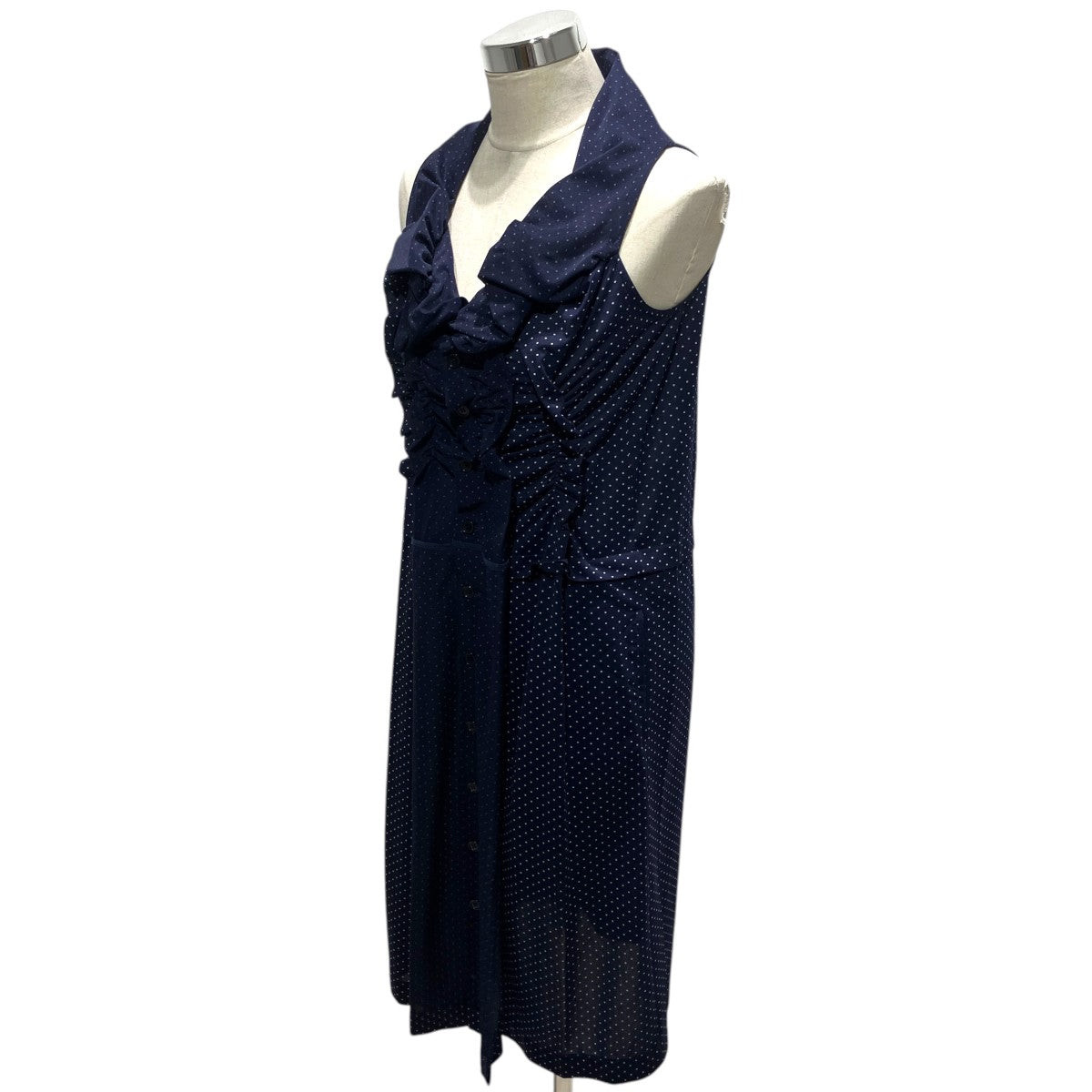 tricot COMME des GARCONS 2011ドット柄ワンピースTI-O020 古着・中古-2枚目のアイテム画像