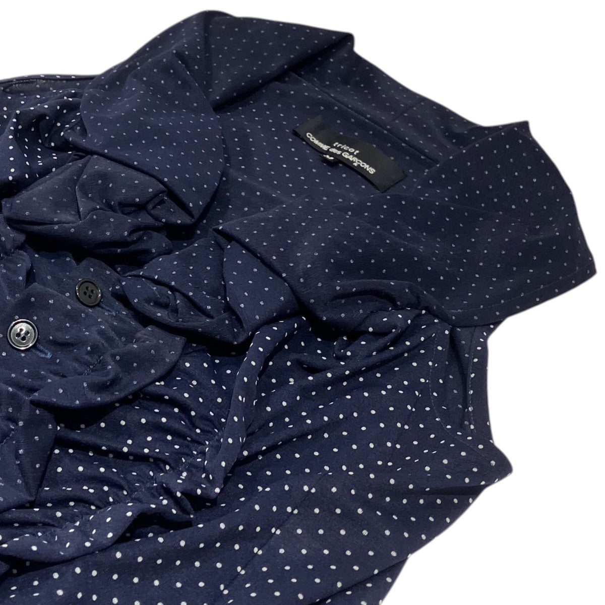 tricot COMME des GARCONS 2011ドット柄ワンピースTI-O020 古着・中古-6枚目のアイテム画像