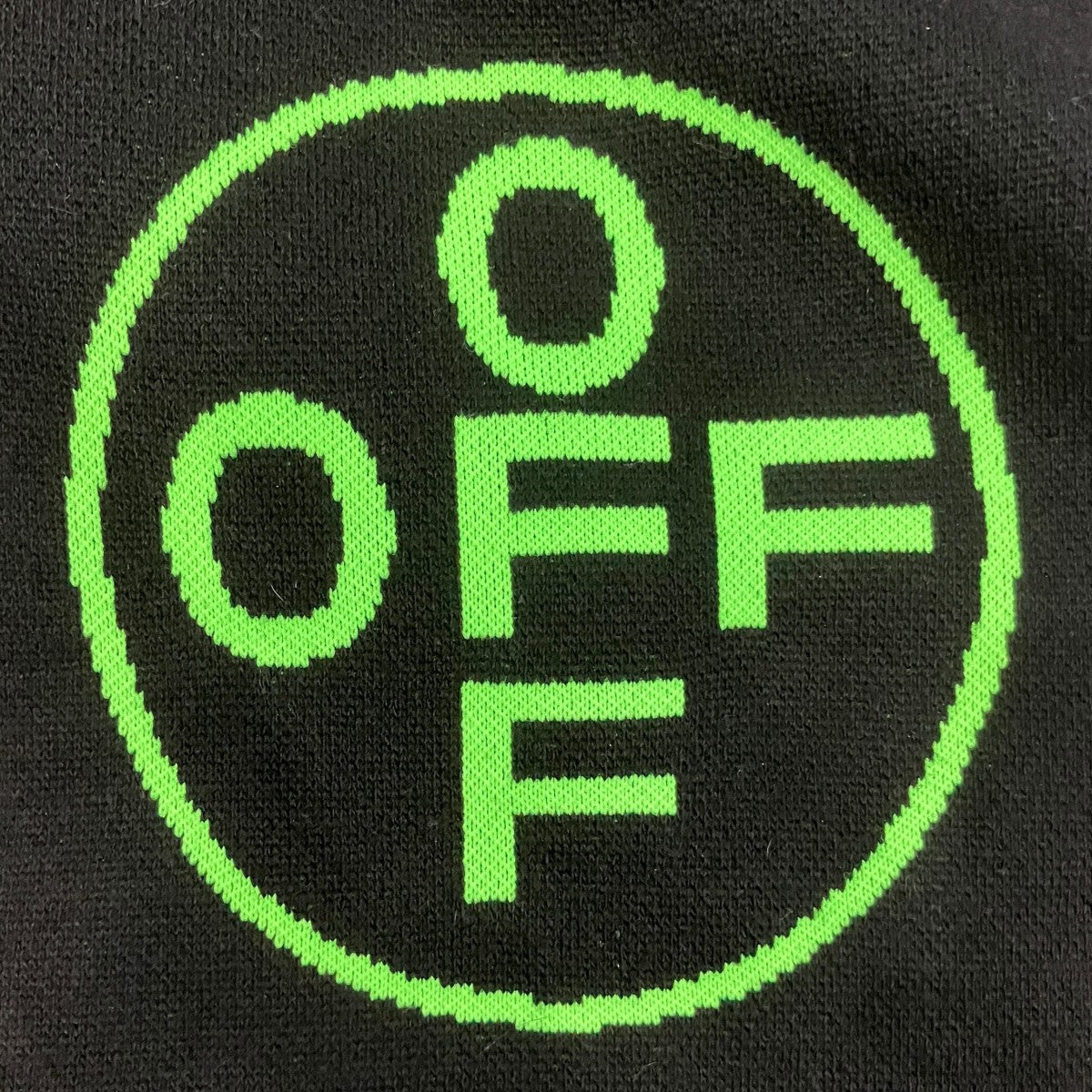 OFFWHITE ロゴフリンジニットマフラー 古着・中古-3枚目のアイテム画像