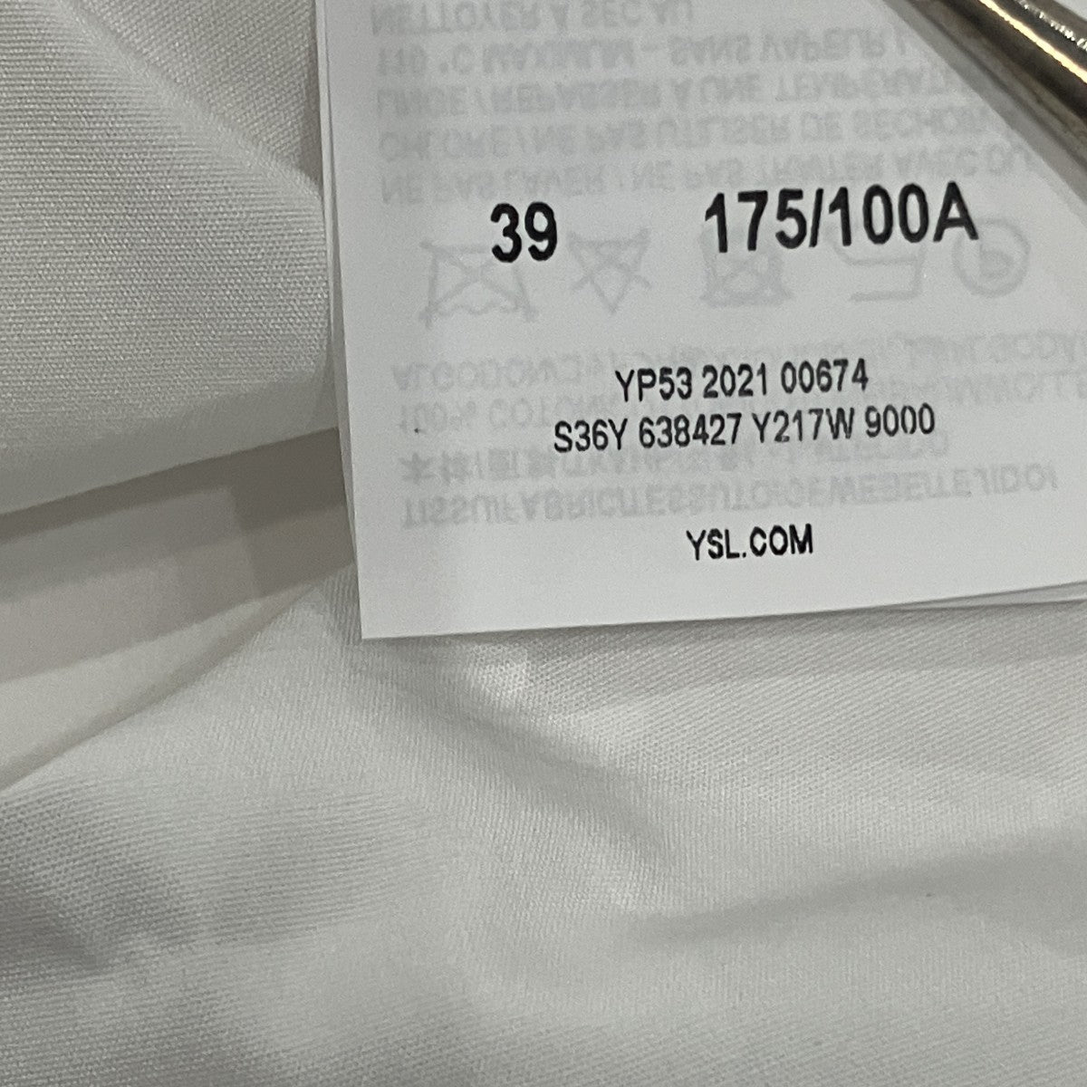Saint Laurent Paris ドレスシャツ 古着・中古-5枚目のアイテム画像