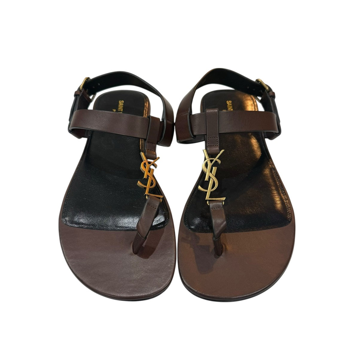 Saint Laurent Paris 23AWYSLロゴレザーサンダル735072 古着・中古-2枚目のアイテム画像