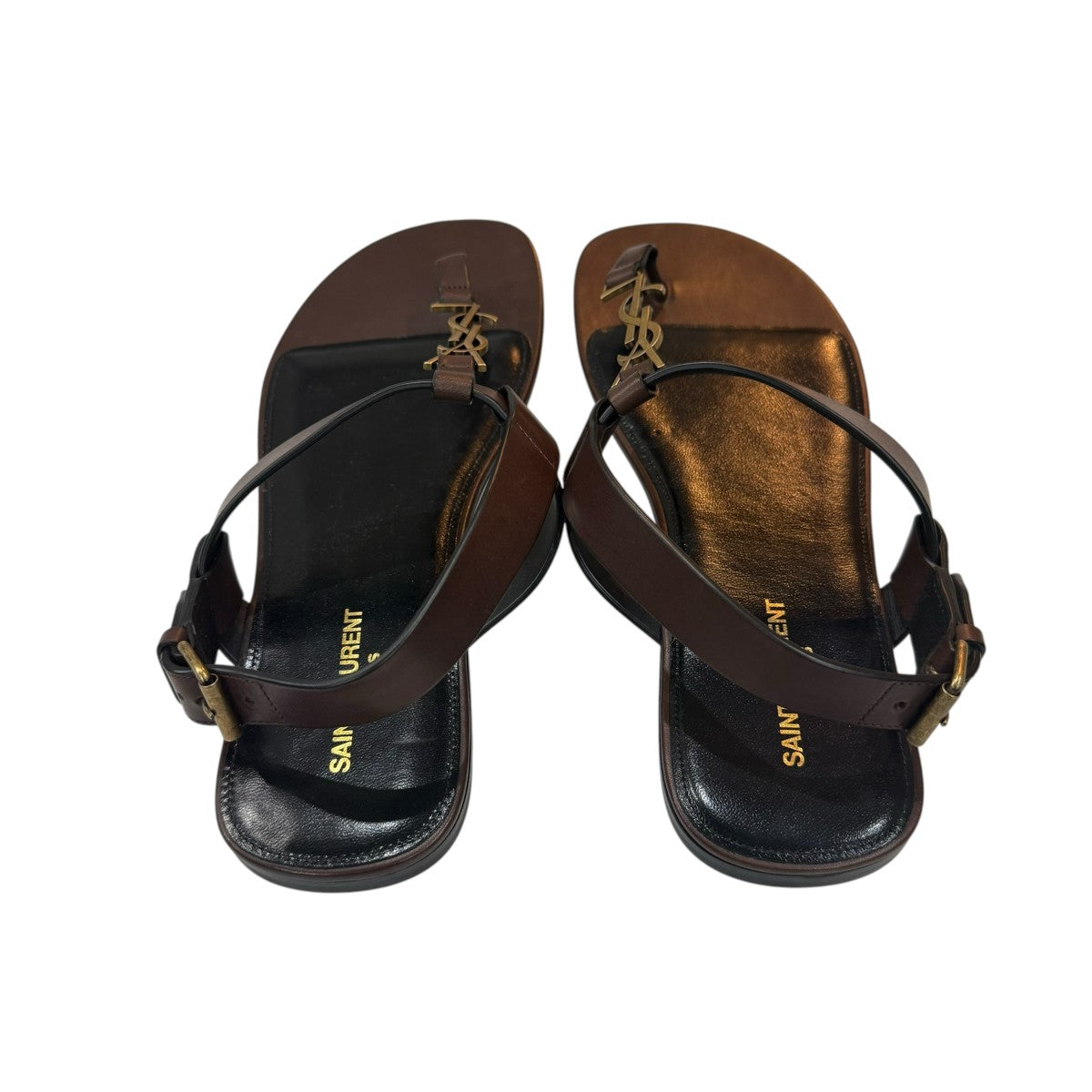 Saint Laurent Paris 23AWYSLロゴレザーサンダル735072 古着・中古-4枚目のアイテム画像