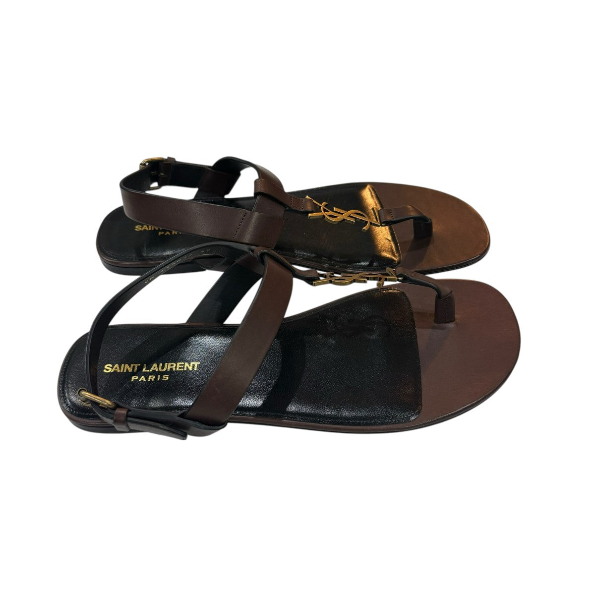 Saint Laurent Paris 23AWYSLロゴレザーサンダル735072 古着・中古-5枚目のアイテム画像