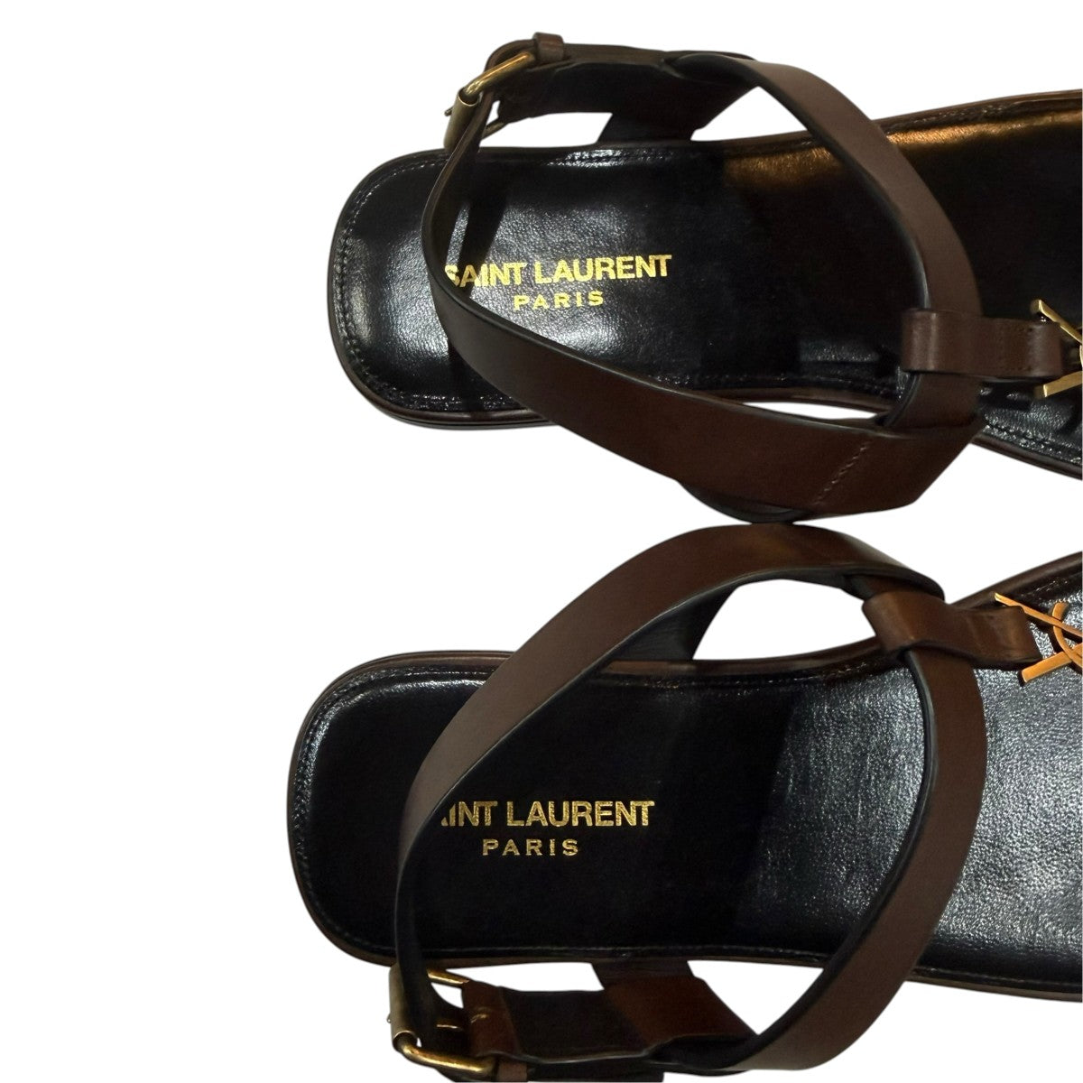 Saint Laurent Paris 23AWYSLロゴレザーサンダル735072 古着・中古-6枚目のアイテム画像