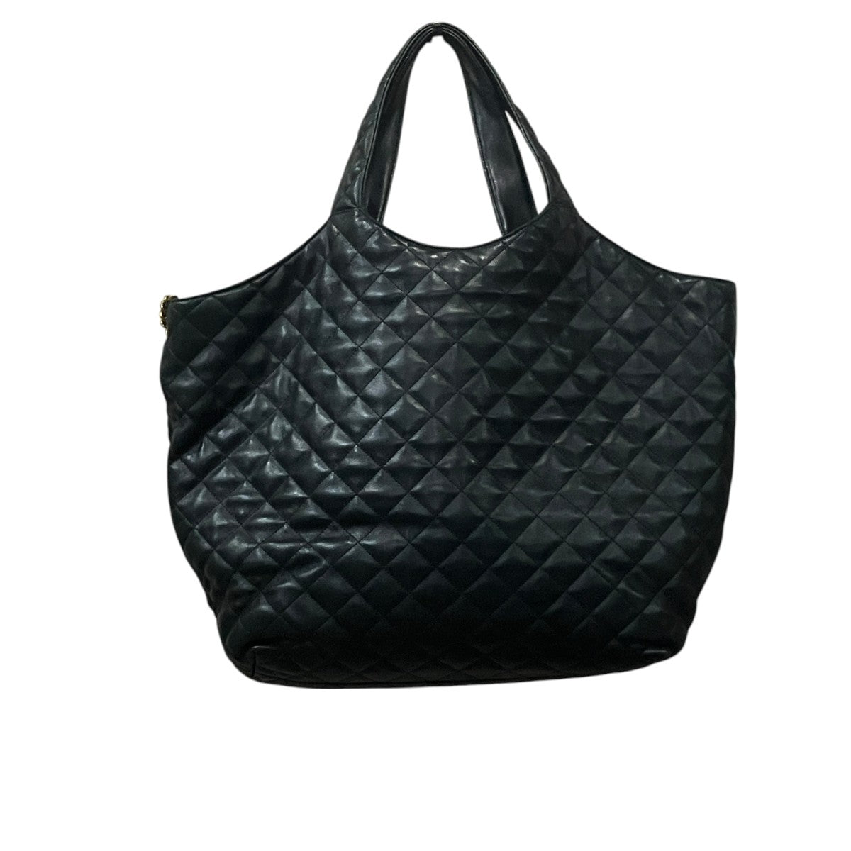 Saint Laurent Paris イカール マキシ ショッピングバッグ (ラムスキン／キルティング) イカールレザー トートバッグ 古着・中古-2枚目のアイテム画像