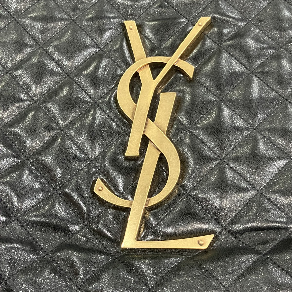 Saint Laurent Paris イカール マキシ ショッピングバッグ (ラムスキン／キルティング) イカールレザー トートバッグ 古着・中古-3枚目のアイテム画像