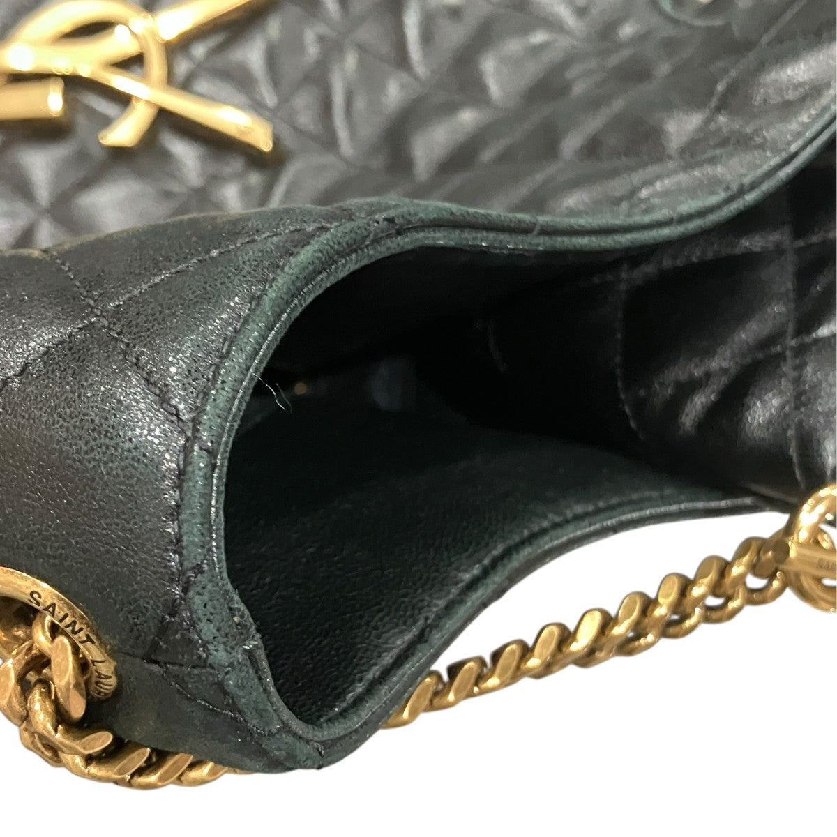 Saint Laurent Paris イカール マキシ ショッピングバッグ (ラムスキン／キルティング) イカールレザー トートバッグ 古着・中古-8枚目のアイテム画像