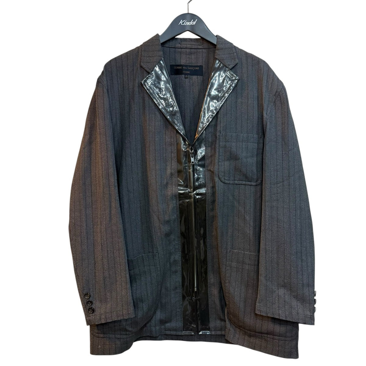 COMME des GARCONS HOMME 田中オムPVCジップテーラードジャケットHJ-10014M 古着・中古-1枚目のアイテム画像