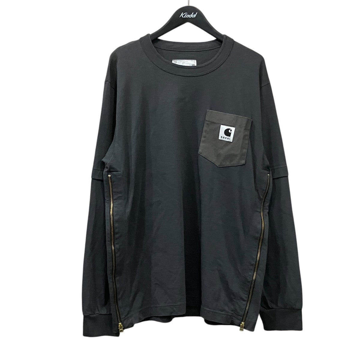 sacai×CarHartt レイヤードロングスリーブカットソー 古着・中古-1枚目のアイテム画像