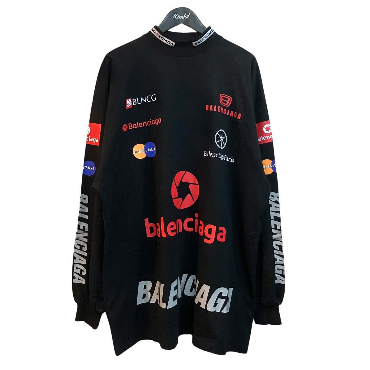 BALENCIAGA コットンロゴプリントロングスリーブTシャツ767879 古着・中古-1枚目のアイテム画像